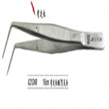 金鍾牙用(yong)鑷K21240 16cm 有(yǒu)定位銷 彎尖頭