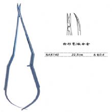 金鍾顯微剪槍形 NAK140 22.5cm 槍形 彎頭寬0.4（钛）